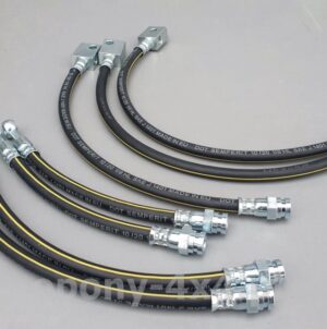 Przewody hamulcowe gumowe Y61 +4" (7szt)